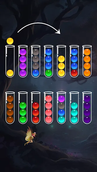Скачать взлом Ball Sort - Color Puzzle Game [MOD: подсказки и отмены без ограничений] — скриншот 1