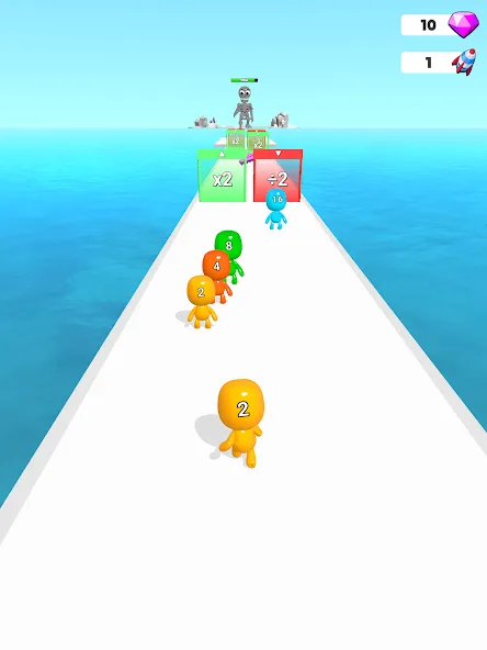 Man Runner 2048: Run and Merge [MOD: безлимитные монеты и усиленные персонажи] на Андроид — скриншот 5