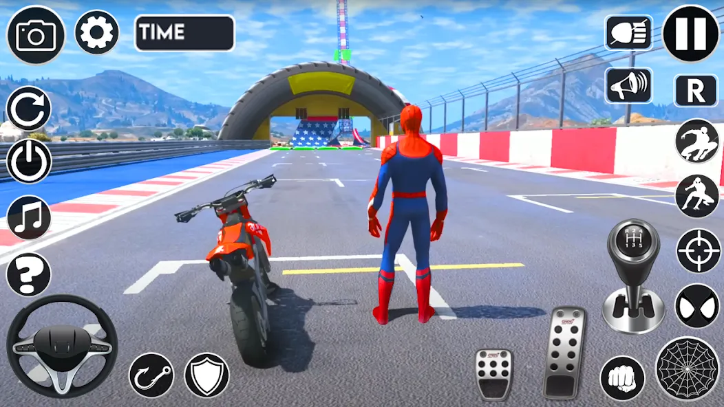 Superhero Tricky Bike Stunt [MOD: безлимитные деньги и все байки] — Скачать бесплатно (APK) — скриншот 1