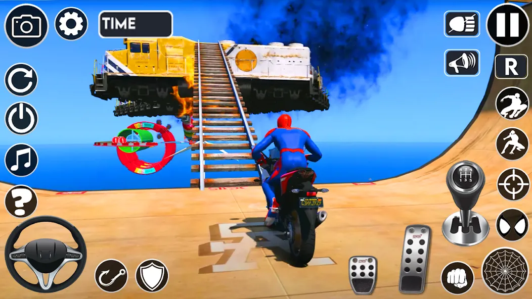 Superhero Tricky Bike Stunt [MOD: безлимитные деньги и все байки] — Скачать бесплатно (APK) — скриншот 2