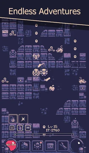 Скачать OneBit Adventure (Roguelike] [MOD: безлимитное здоровье и мощное снаряжение] на телефон — скриншот 4