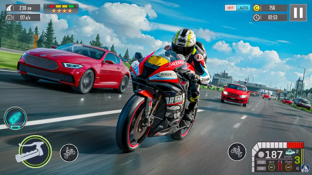 Moto Racing 3d Motorcycle Game [MOD: безлимитные деньги и все трассы открыты] (Бесплатно / APK) — скриншот 1