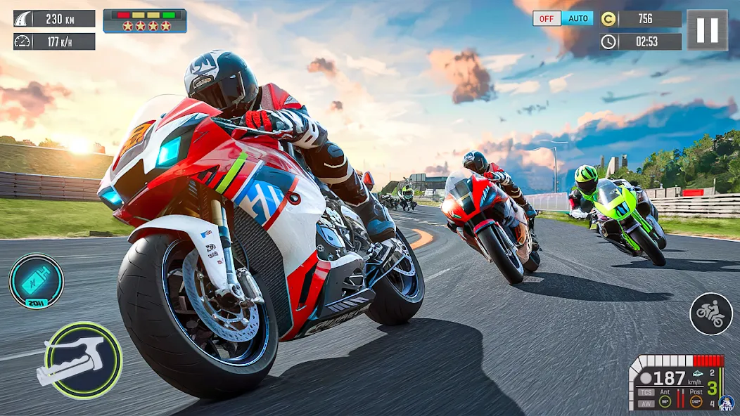 Moto Racing 3d Motorcycle Game [MOD: безлимитные деньги и все трассы открыты] (Бесплатно / APK) — скриншот 3