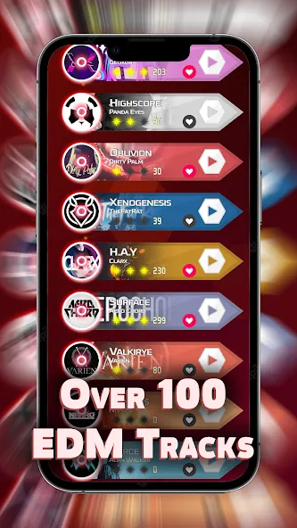 Взломанная Dash'n'Beat - EDM Rhythm game [MOD: безлимитные деньги и все уровни открыты] на Андроид — скриншот 5