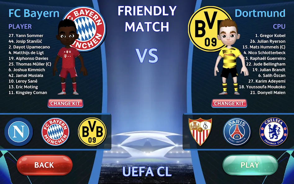 Скачать Champions League - UEFA Game [MOD: безлимитные деньги и открыты все уровни] — скриншот 1