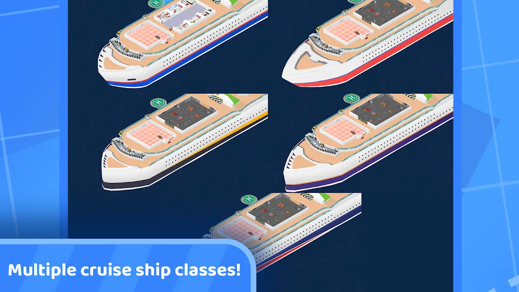 Скачать взлом Idle Cruise Ship Simulator [MOD: безлимитные деньги и пассажиры] — скриншот 3