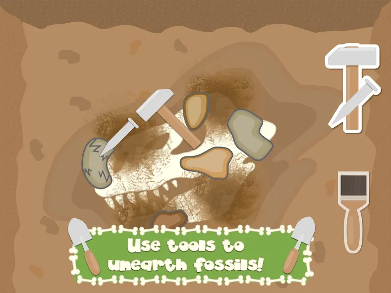 Скачать Dino Fossil Dig - Jurassic Adv [MOD: много денег и все уровни] — скриншот 3