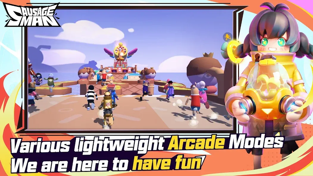 Sausage Man [MOD: безлимитные деньги и оружие] (Бесплатно / APK) — скриншот 2