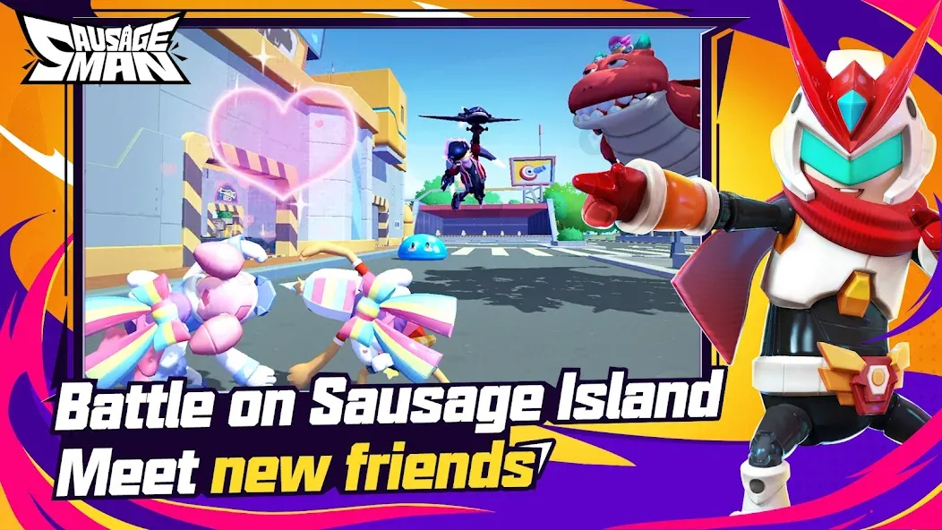 Sausage Man [MOD: безлимитные деньги и оружие] (Бесплатно / APK) — скриншот 3