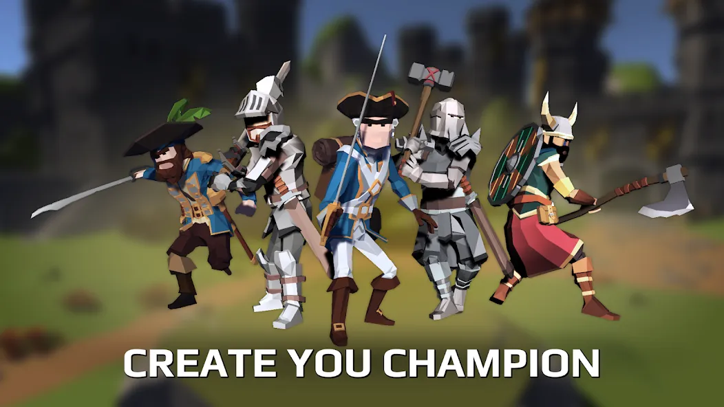 Slash Polygon: Medieval PVP [MOD: безлимитные деньги и усиленная броня] последняя версия — скриншот 1
