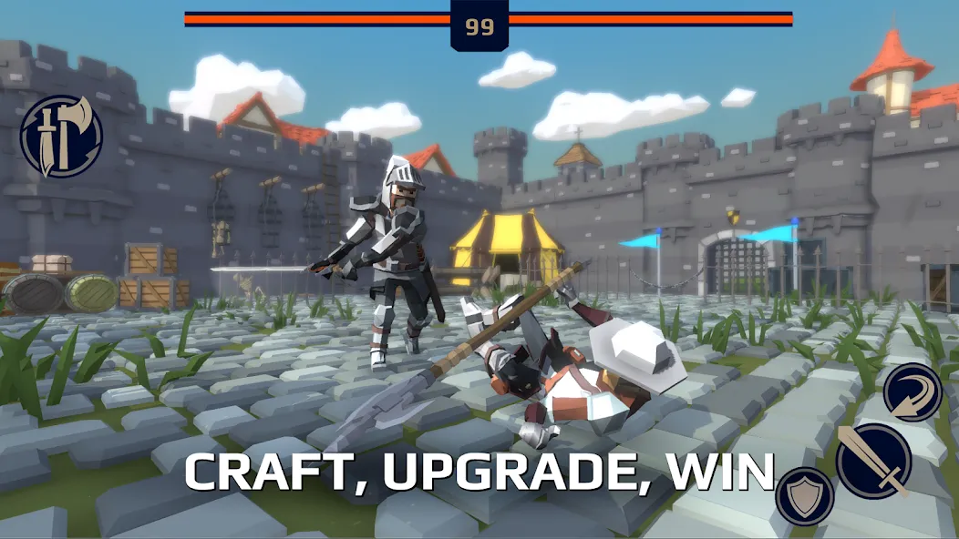 Slash Polygon: Medieval PVP [MOD: безлимитные деньги и усиленная броня] последняя версия — скриншот 4