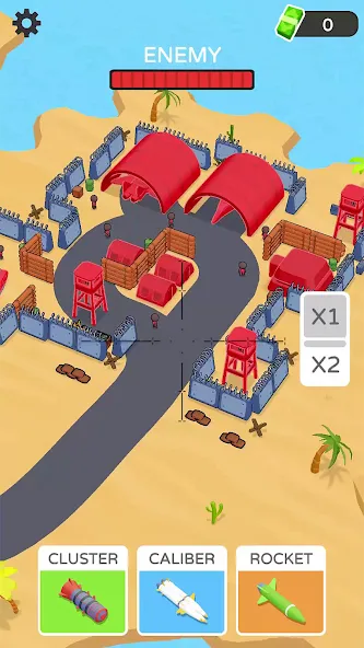 Artillery Defense [MOD: безлимитные деньги и мощное оружие] на Андроид — скриншот 1