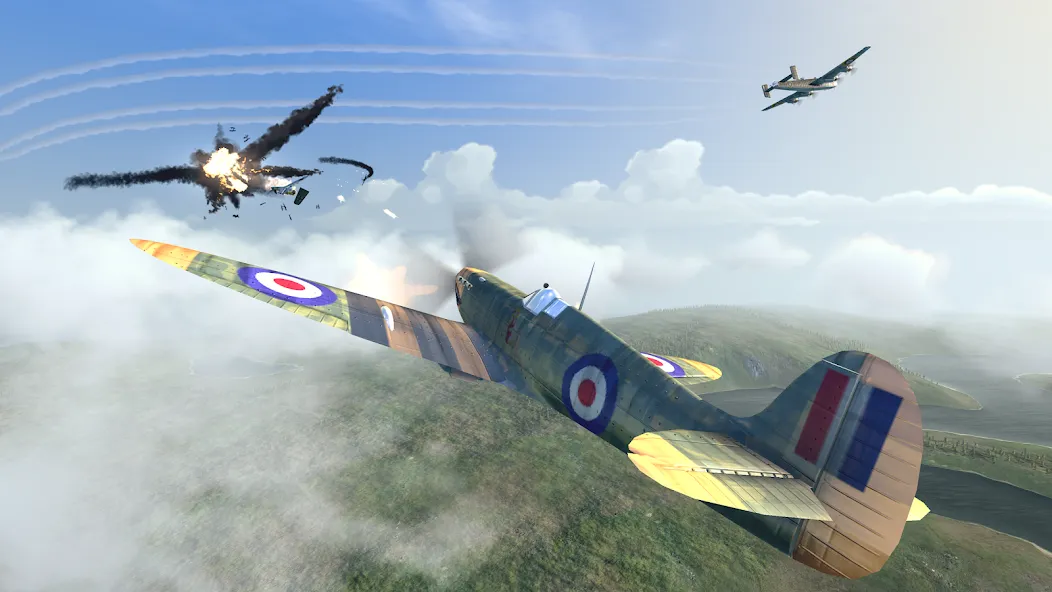 Скачать Warplanes: WW2 Dogfight [MOD: безлимитные деньги и топливо] на телефон — скриншот 1