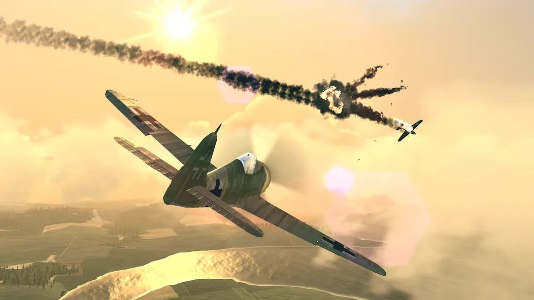 Скачать Warplanes: WW2 Dogfight [MOD: безлимитные деньги и топливо] на телефон — скриншот 2
