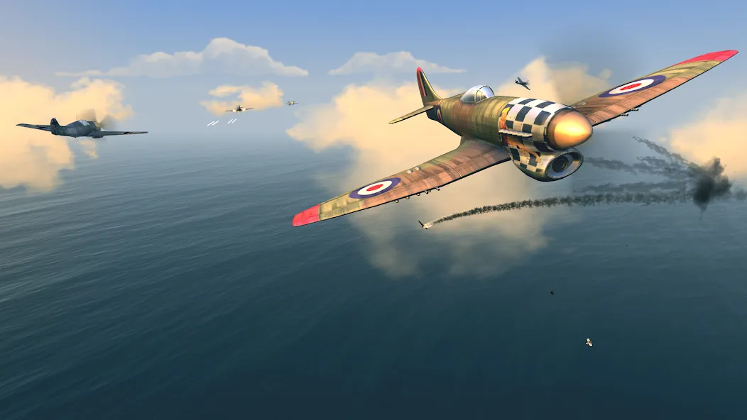 Скачать Warplanes: WW2 Dogfight [MOD: безлимитные деньги и топливо] на телефон — скриншот 4