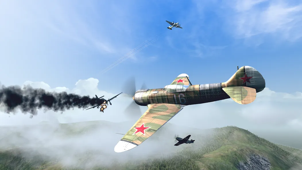 Скачать Warplanes: WW2 Dogfight [MOD: безлимитные деньги и топливо] на телефон — скриншот 5