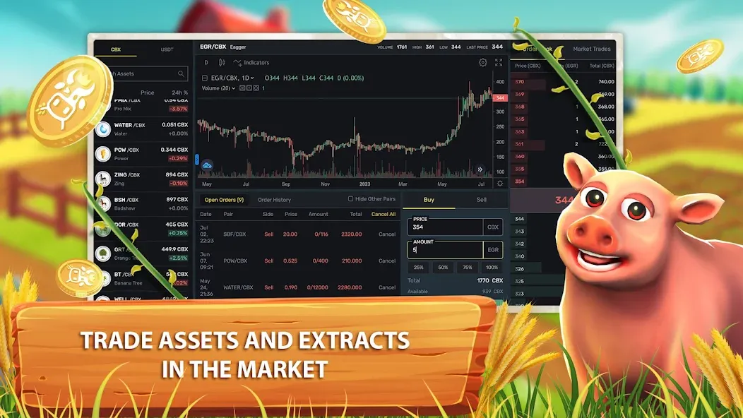 CropBytes: A Crypto Farm Game [MOD: безлимитные ресурсы и криптовалюта] — Скачать бесплатно (APK) — скриншот 4