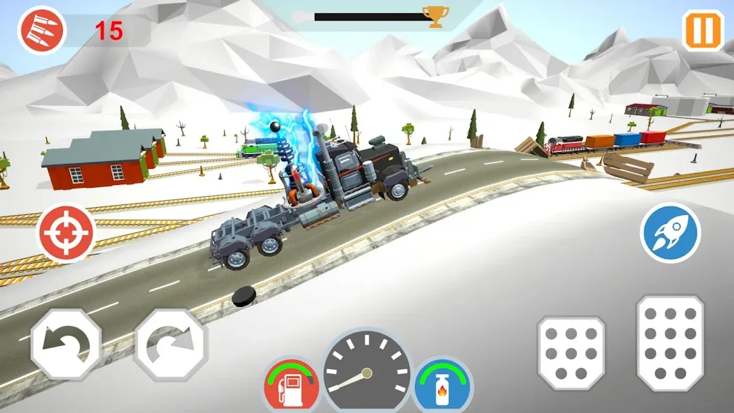 Zombie Cars Crush: Racing Die [MOD: безлимитные деньги и топливо] на Андроид — скриншот 2