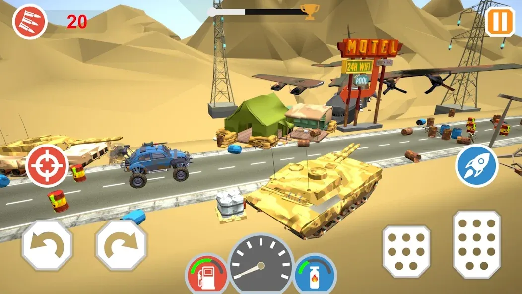 Zombie Cars Crush: Racing Die [MOD: безлимитные деньги и топливо] на Андроид — скриншот 3