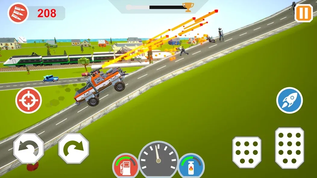 Zombie Cars Crush: Racing Die [MOD: безлимитные деньги и топливо] на Андроид — скриншот 5