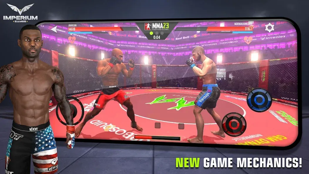 Скачать взлом MMA - Fighting Clash 23 [MOD: безлимитные деньги и энергия] — скриншот 1