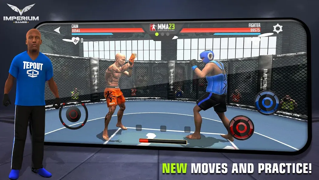 Скачать взлом MMA - Fighting Clash 23 [MOD: безлимитные деньги и энергия] — скриншот 3