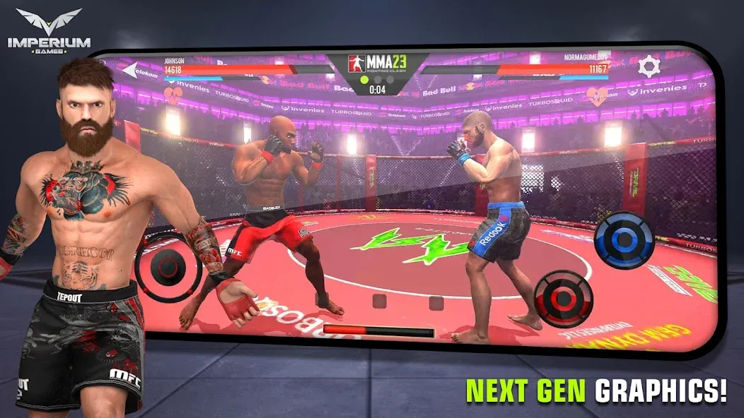 Скачать взлом MMA - Fighting Clash 23 [MOD: безлимитные деньги и энергия] — скриншот 4