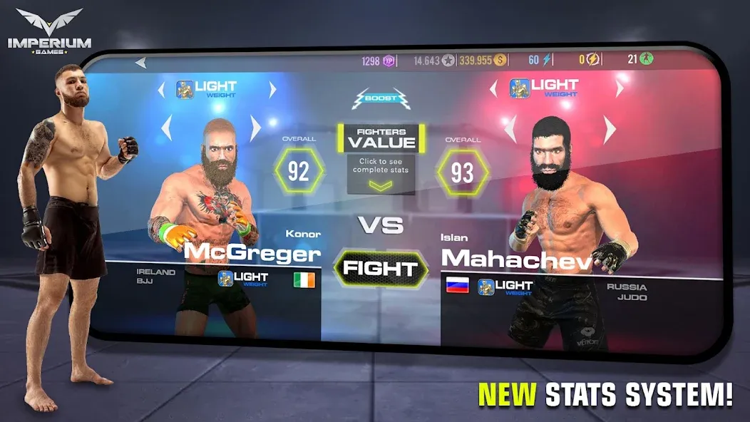 Скачать взлом MMA - Fighting Clash 23 [MOD: безлимитные деньги и энергия] — скриншот 5