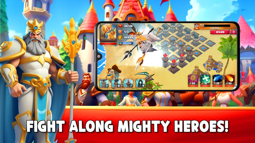 Gaiarus: TD Battles & Heroes [MOD: безлимитные ресурсы и герои] на Андроид — скриншот 3