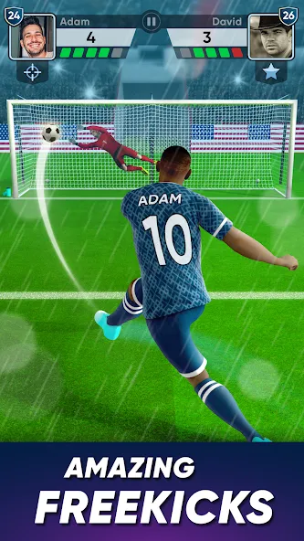Скачать SOCCER Kicks - Stars Strike 24 [MOD: безлимитные монеты и все игроки] — скриншот 2