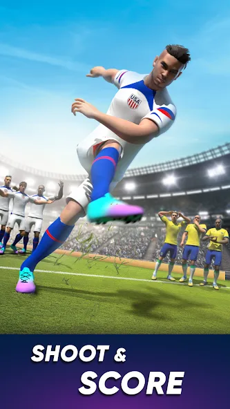 Скачать SOCCER Kicks - Stars Strike 24 [MOD: безлимитные монеты и все игроки] — скриншот 5