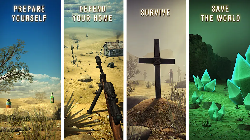 Скачать Last Hope - Zombie Sniper 3D [MOD: безлимитные патроны и улучшенное оружие] на телефон — скриншот 1