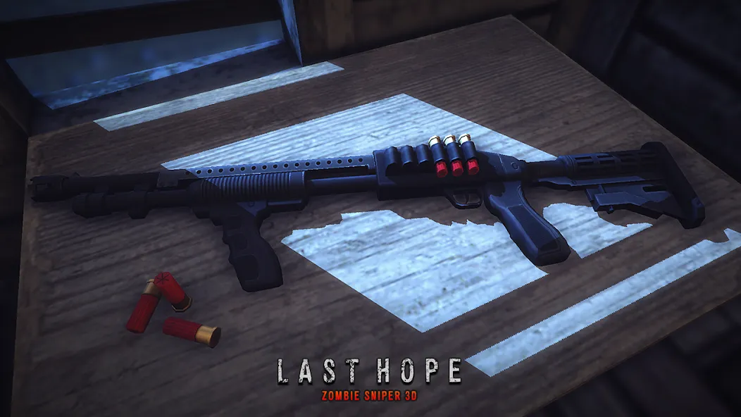 Скачать Last Hope - Zombie Sniper 3D [MOD: безлимитные патроны и улучшенное оружие] на телефон — скриншот 2