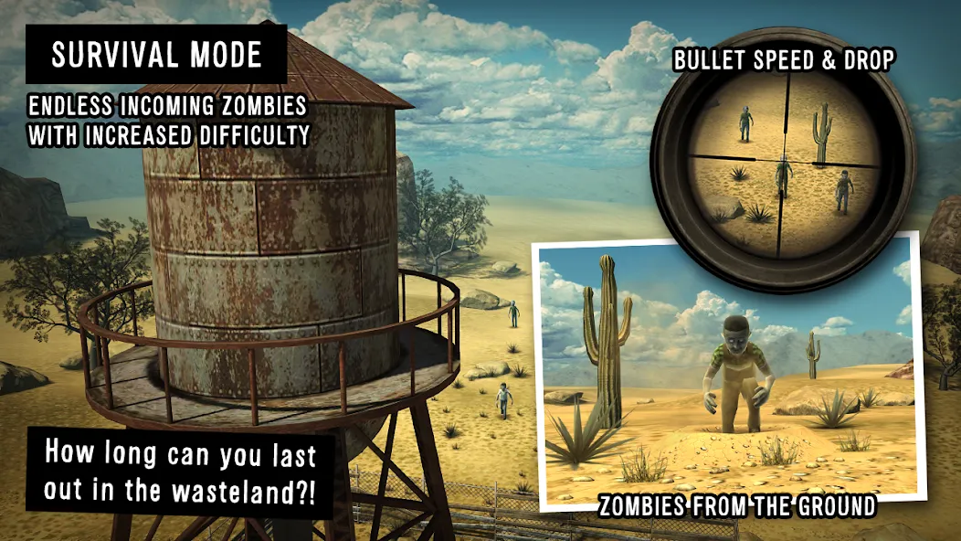 Скачать Last Hope - Zombie Sniper 3D [MOD: безлимитные патроны и улучшенное оружие] на телефон — скриншот 5