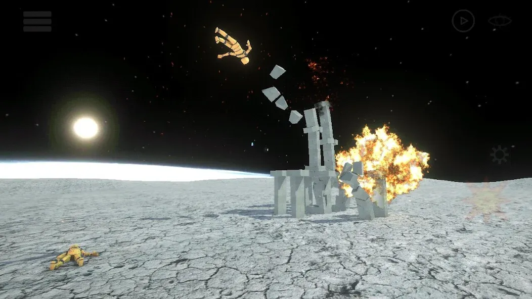 Destruction simulator sandbox [MOD: разрушение без ограничений и все уровни открыты] на Андроид — скриншот 3