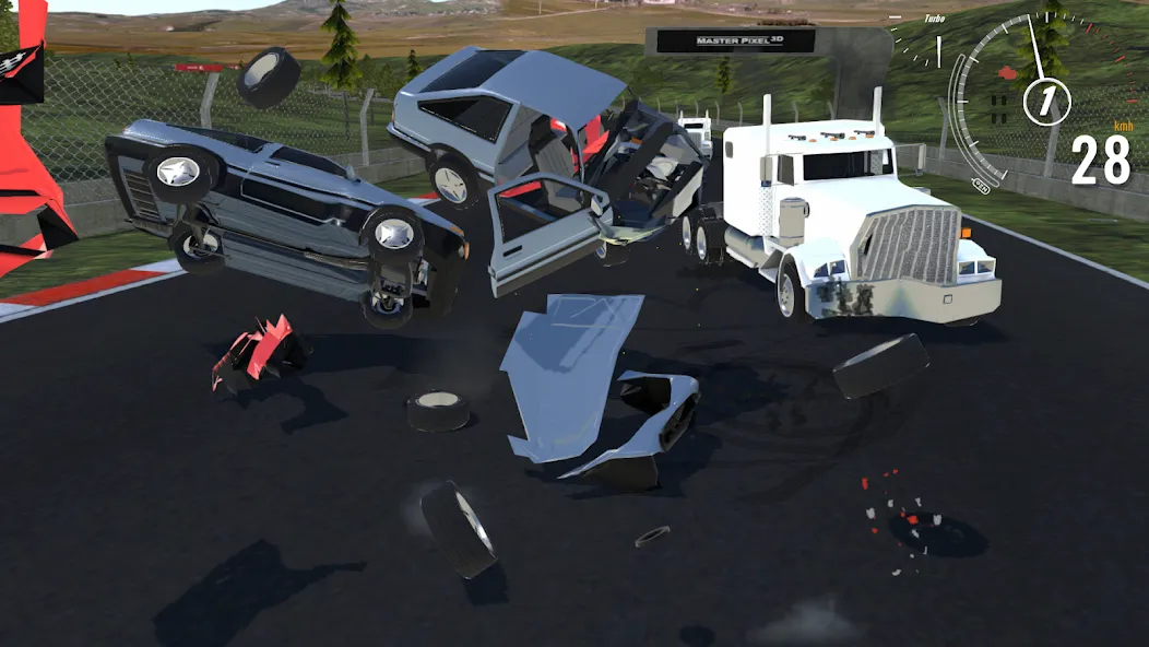 Взломанная Destructive Car Race Generator [MOD: разрушительные гонки на выживание] на Андроид — скриншот 2
