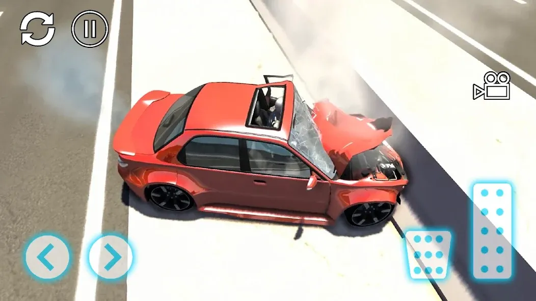 Взломанная Car Crash Extreme [MOD: разблокированы все машины и трассы] на Андроид — скриншот 1
