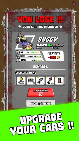 Tires & Fires: Zombie Survival [MOD: безлимитные ресурсы и усиленные машины] на Андроид — скриншот 5