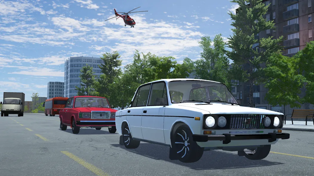 Russian Car Lada 3D [MOD: безлимитные деньги и топливо] последняя версия — скриншот 3