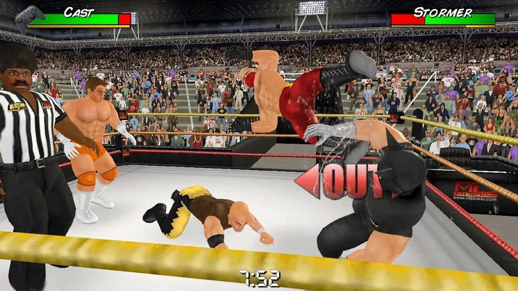 Скачать Wrestling Empire [MOD: безлимитные деньги и открыты все возможности] на телефон — скриншот 1