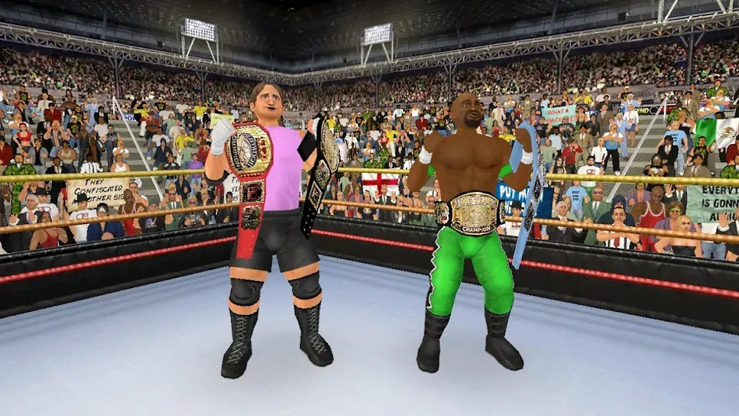 Скачать Wrestling Empire [MOD: безлимитные деньги и открыты все возможности] на телефон — скриншот 4
