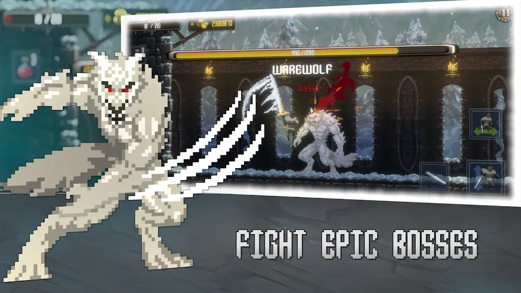 Deathblaze Action Platformer [MOD: безлимитные жизни и усиленный урон] (Бесплатно / APK) — скриншот 2