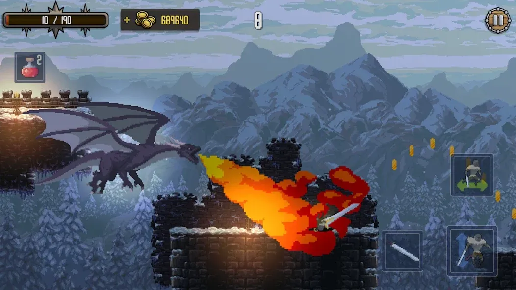 Deathblaze Action Platformer [MOD: безлимитные жизни и усиленный урон] (Бесплатно / APK) — скриншот 5