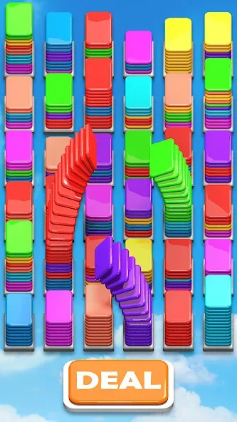 Скачать Card Shuffle Sort [MOD: без рекламы и все уровни открыты] — скриншот 1