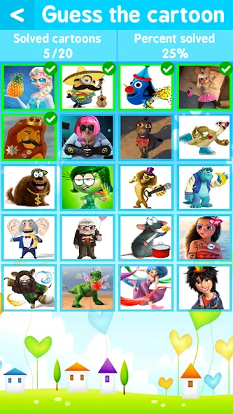 Cartoon Quiz [MOD: безлимитные подсказки и жизни] на Андроид — скриншот 2