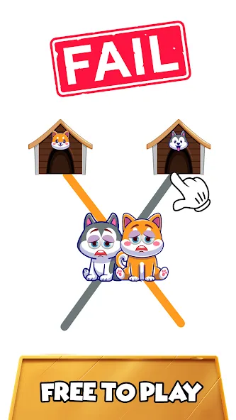 Скачать взлом Dog rush: Draw to save games [MOD: много денег и все уровни открыты] — скриншот 1