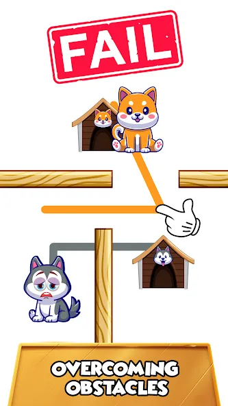Скачать взлом Dog rush: Draw to save games [MOD: много денег и все уровни открыты] — скриншот 3