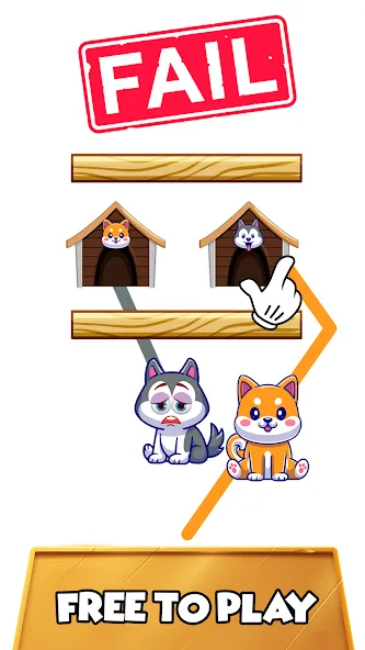 Скачать взлом Dog rush: Draw to save games [MOD: много денег и все уровни открыты] — скриншот 4