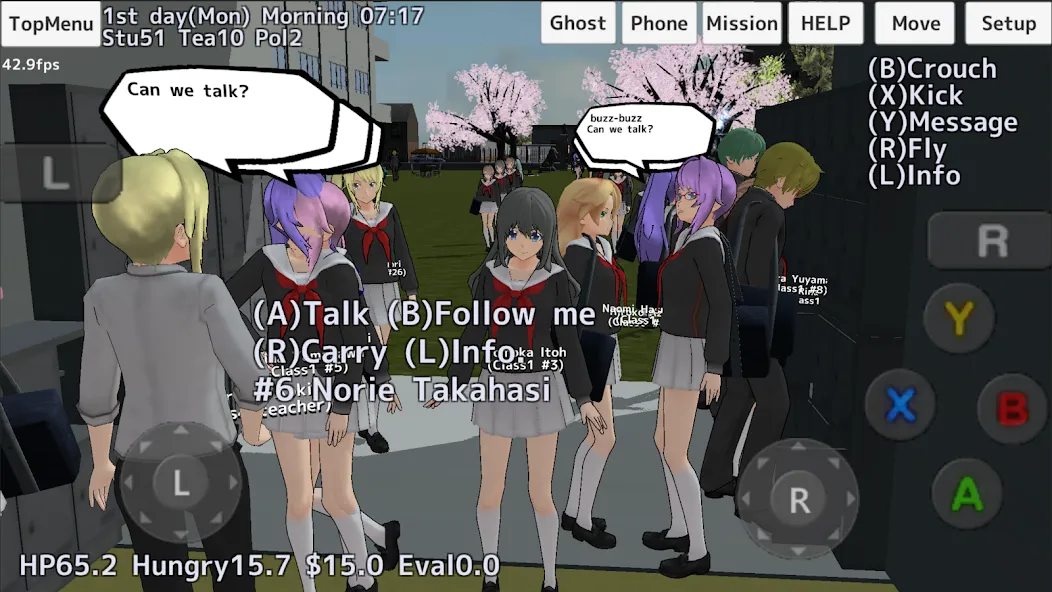 School Girls Simulator [MOD: много денег и все открыто] последняя версия — скриншот 1