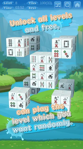 Скачать Stacker Mahjong 3D [MOD: без рекламы и все уровни открыты] — скриншот 3